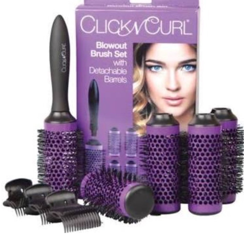 Medium sized barrel PURPLE click n curl set!!!