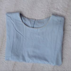 4 for $20 Pale Blue Beaded Blouse