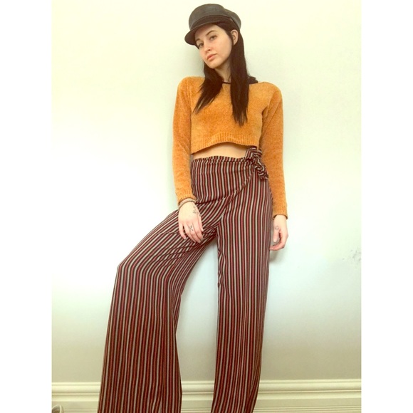 striped cotton palazzo pants
