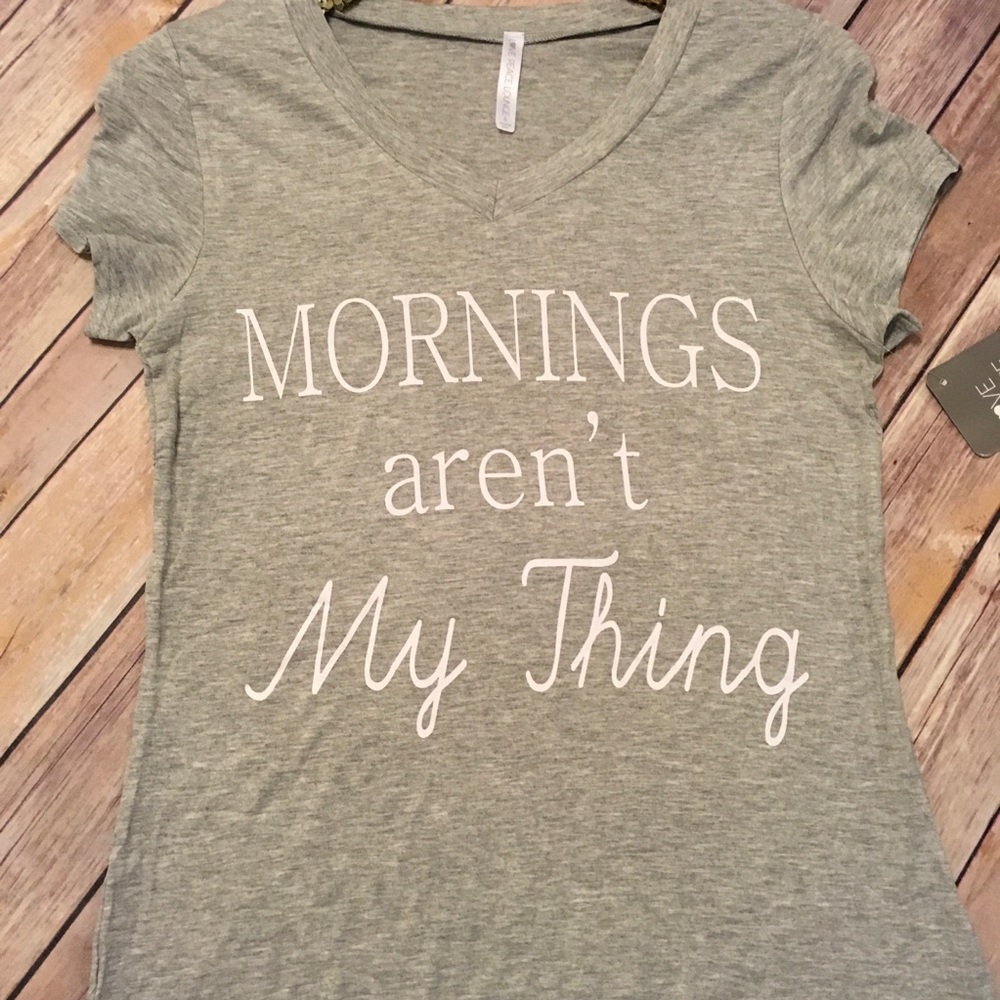Mornings graphic tee S-XL - Picture 2 of 4