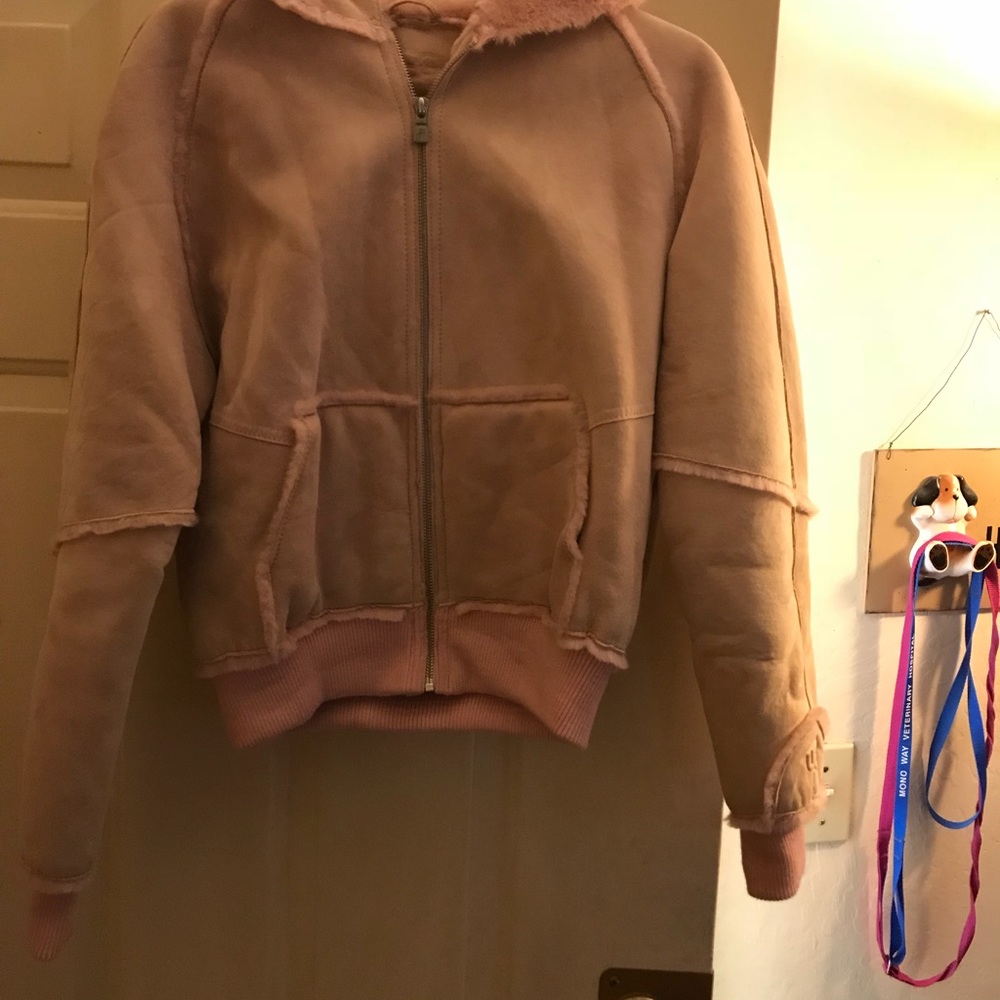 Ugg pink leather jacket