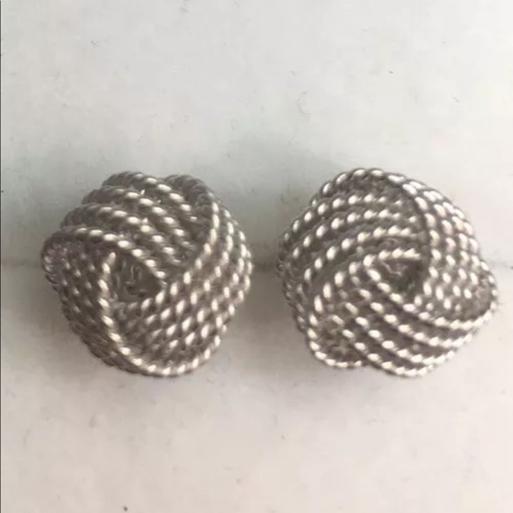 14k Solid Sterling Silver Earrings - image 1