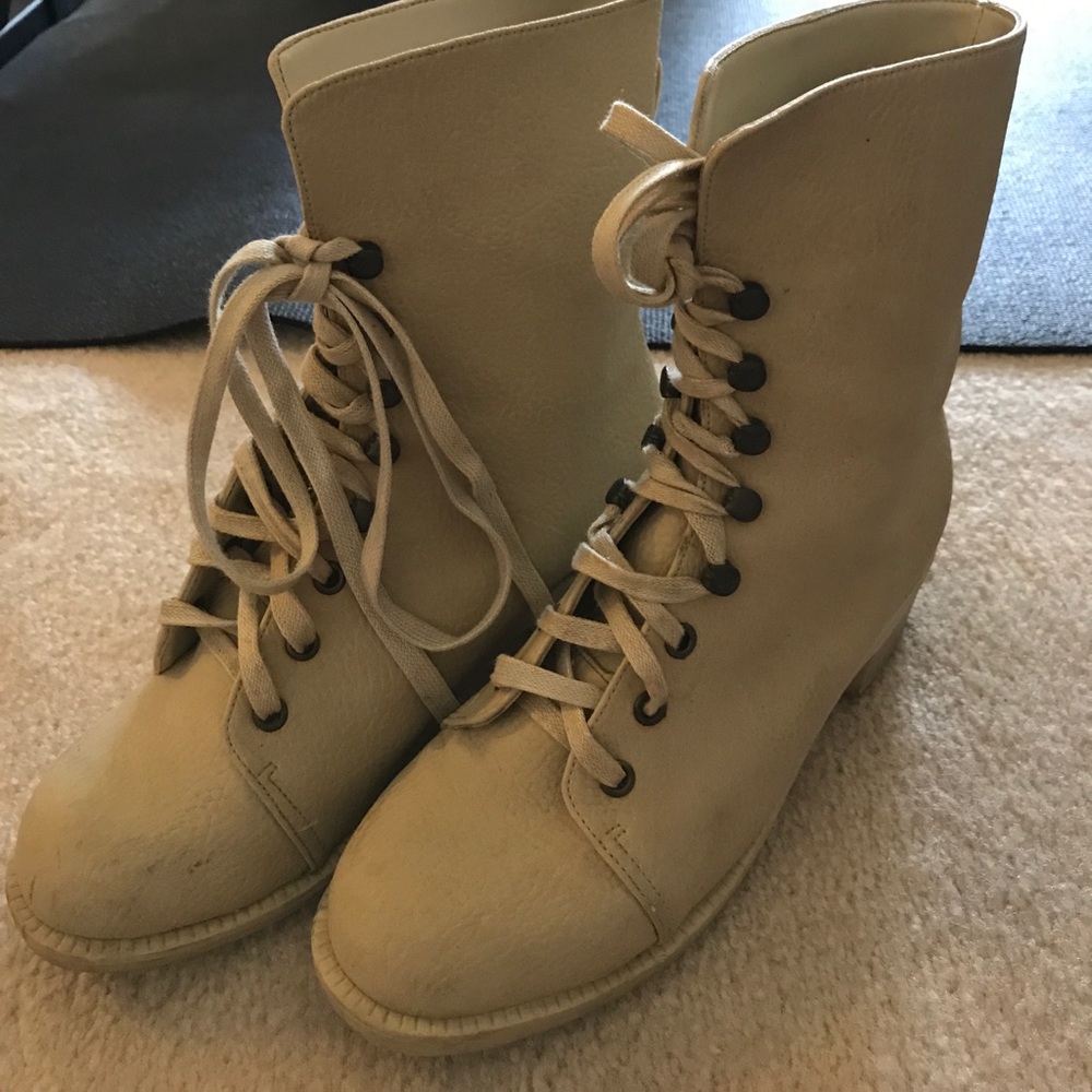 Anne Michelle biker boot laced Boots