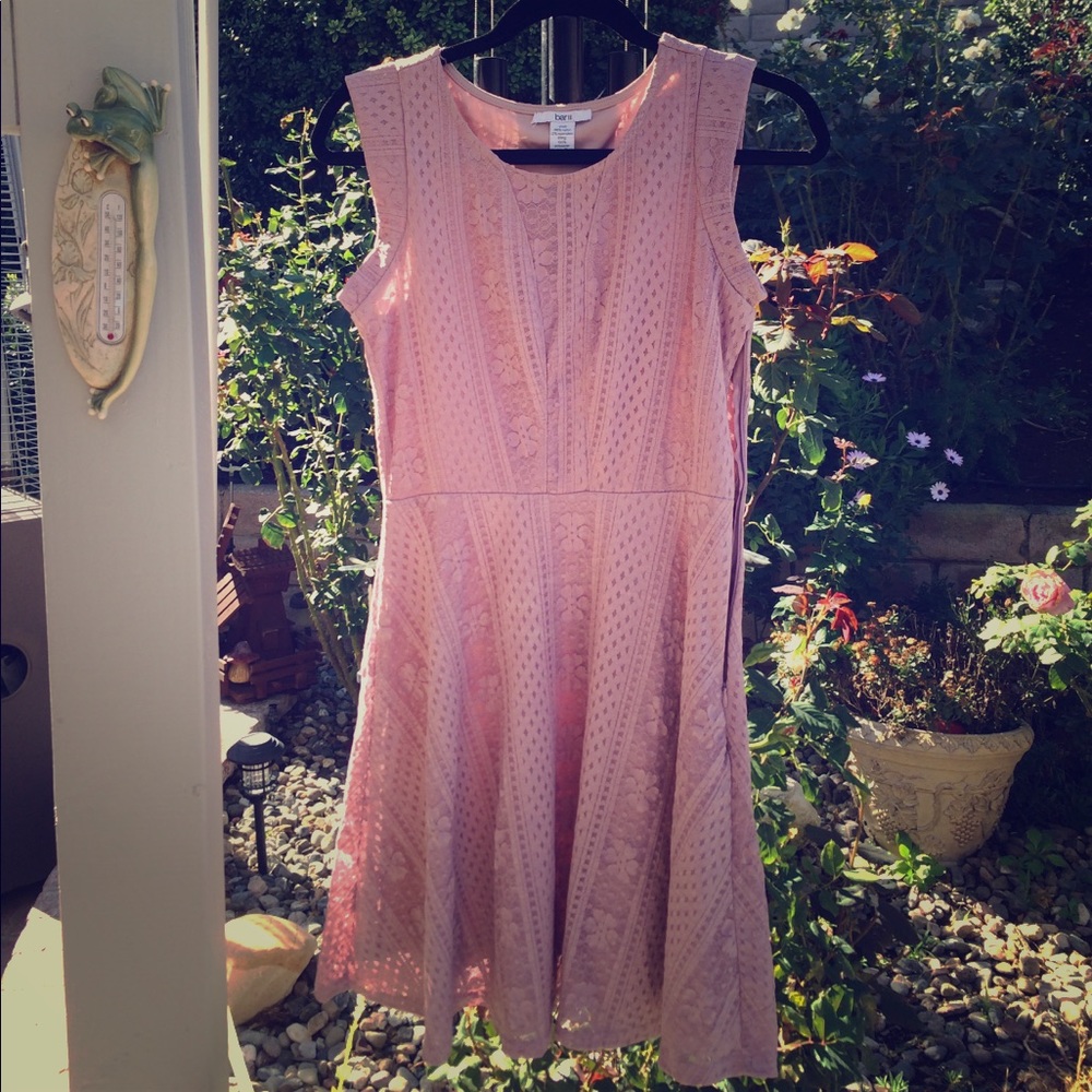 Bar iii lavender lace 2 layer A line dress