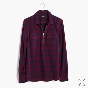 Madewell zip front flannel