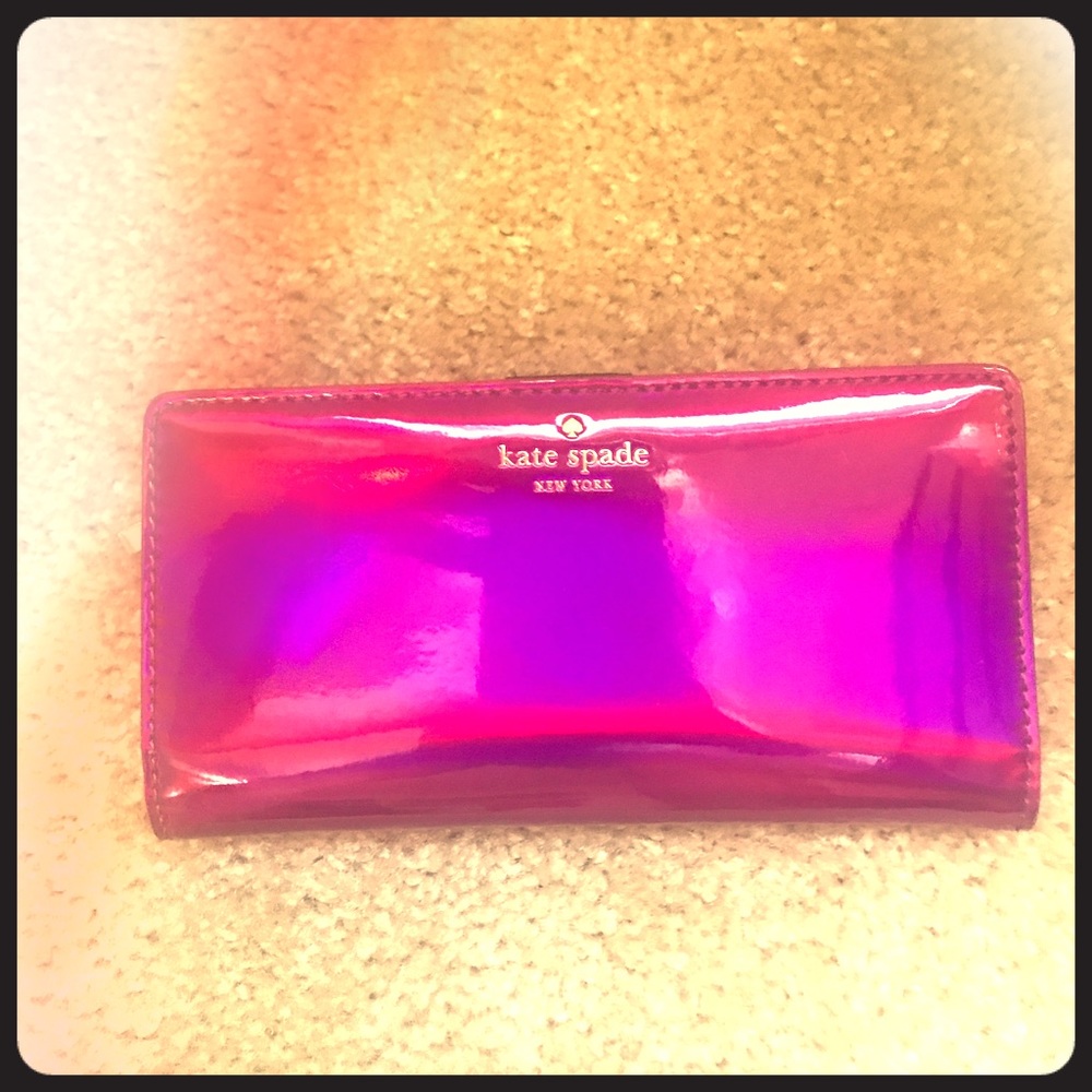 NWOT pink holographic Kate Spade ♠️ wallet