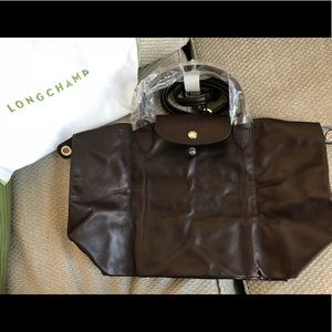 Longchamp Le Pliage Cuir medium