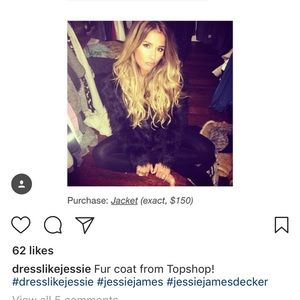 Topshop faux fur jacket