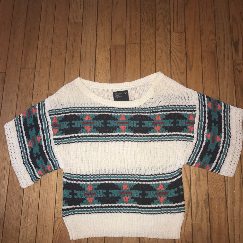 American Eagle tribal sweater