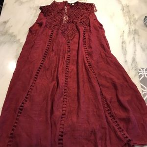 Bohemian Bliss Boutique Swing Dress. Burgundy. S.