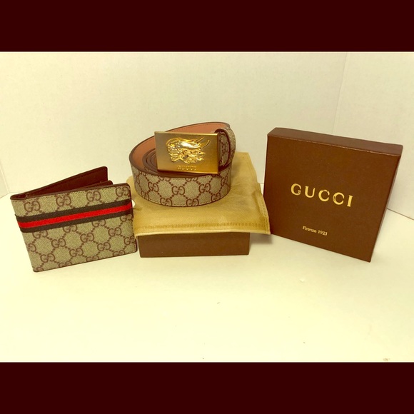 gucci belt and wallet