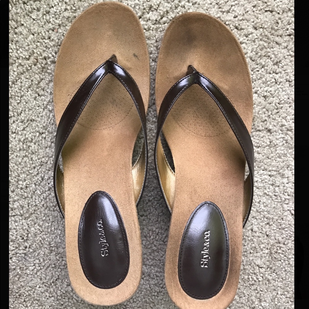 Style&Co Brown Wedges