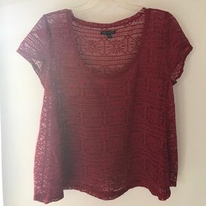 Red lace top