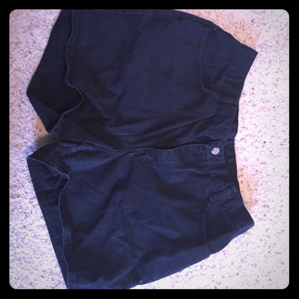 Black Jean shorts