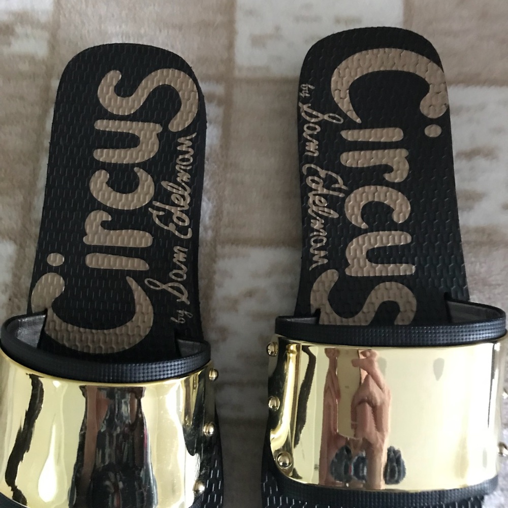 Black and gold slides