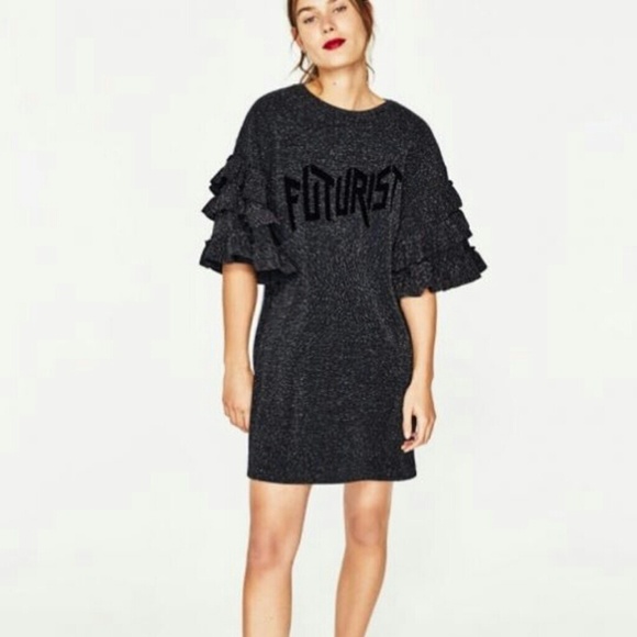 Rare Futurist Zara Sweater Dress Zara Sparkly Knit SOLD - Picture 6 of 8