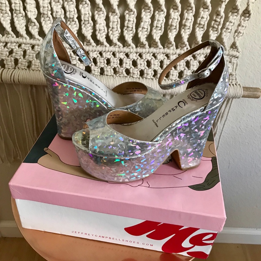 Jeffrey Campbell Hologram Brazen Heels - Size 6.5
