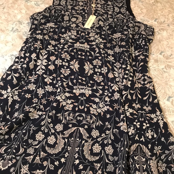 Max Studio Blue & Cream Floral Shift Dress - Picture 2 of 4