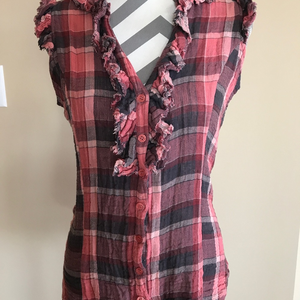 Daytrip rose/gray blouse