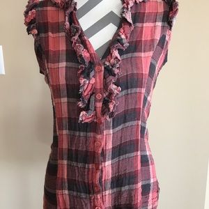 Daytrip rose/gray blouse
