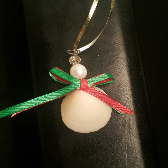 Cute Christmas Ornaments/Earrings Seashell Angel - Picture 2 of 4