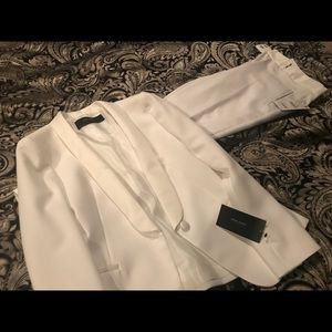 NWT Zara tuxedo crop suit