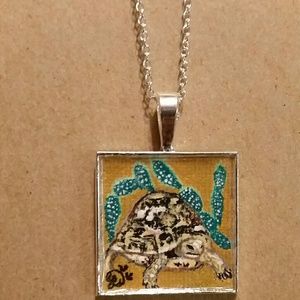 Sold Hand painted pendant necklace charm