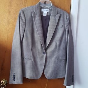 Calvin Klein Single Button Pinstripe Blazer