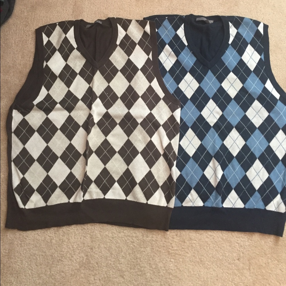 Two Old Navy V Neck Sweater Vests