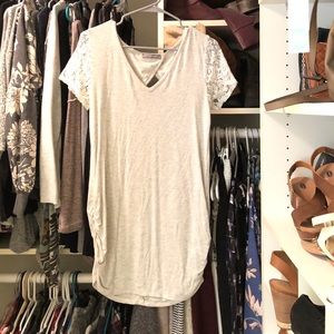 Maternity t shirt with lace detail cutout