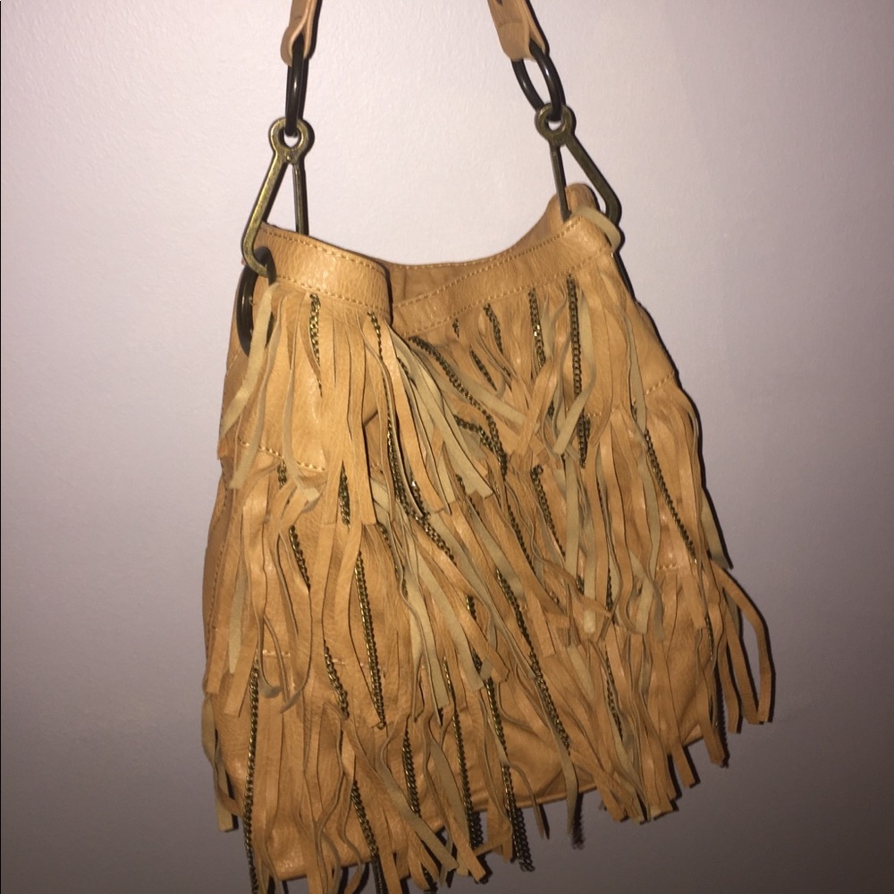 Tan Fringe Bag