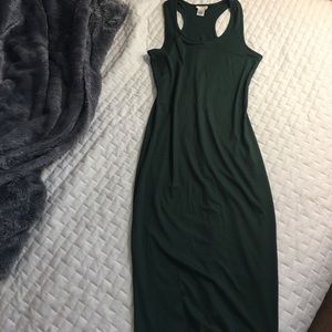 Green midi dress
