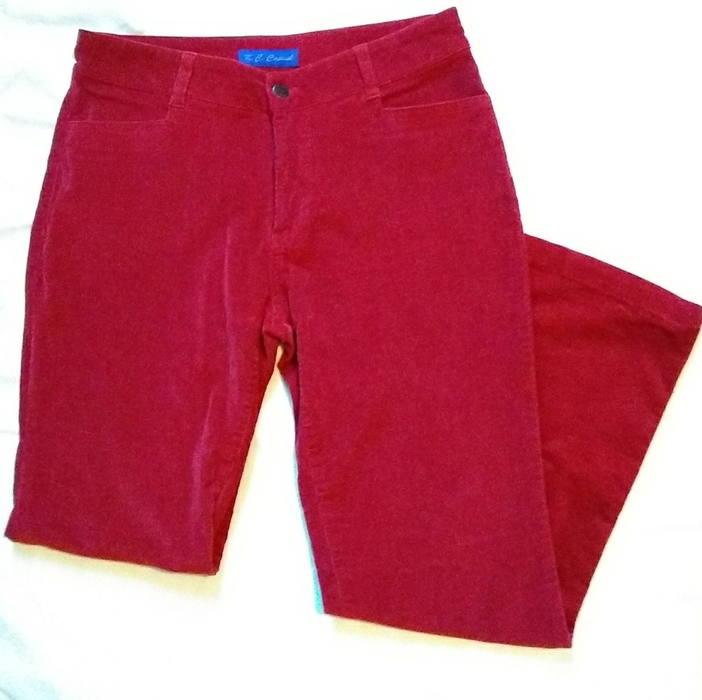 Crimson Chorduroy Pants
