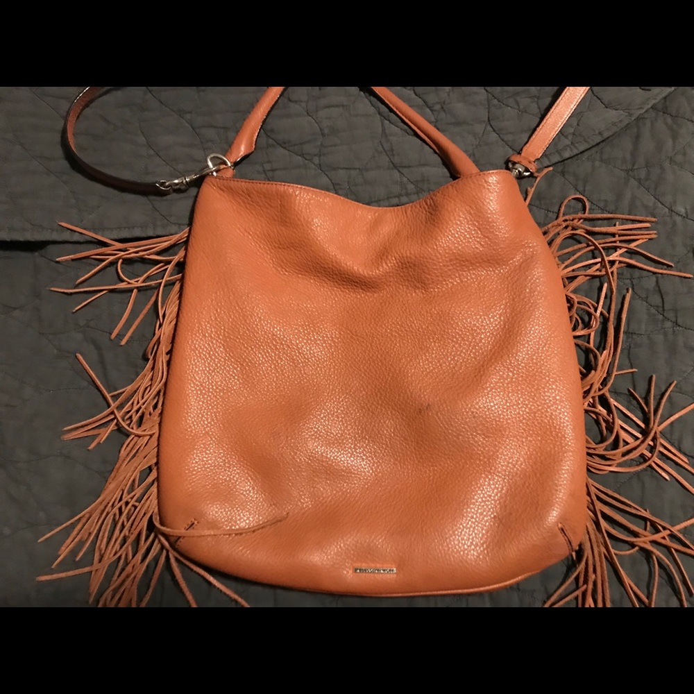 Rebecca Minkoff Clark Fringe Leather Hobo Bag