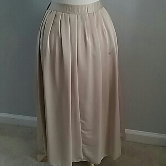 CARON CHICAGO VINTAGE CREAM COLOR SKIRT SIZE 12 - Picture 4 of 5