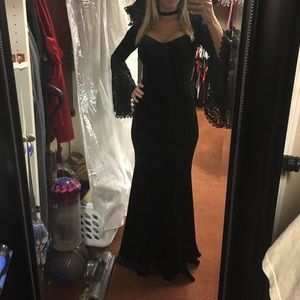 Morticia style dress