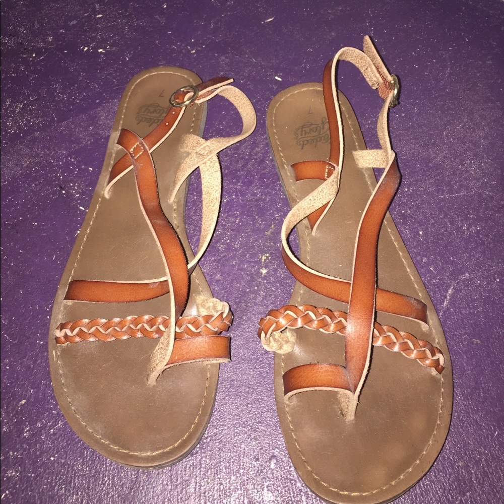 Faded Glory Size 7 Brown Sandals