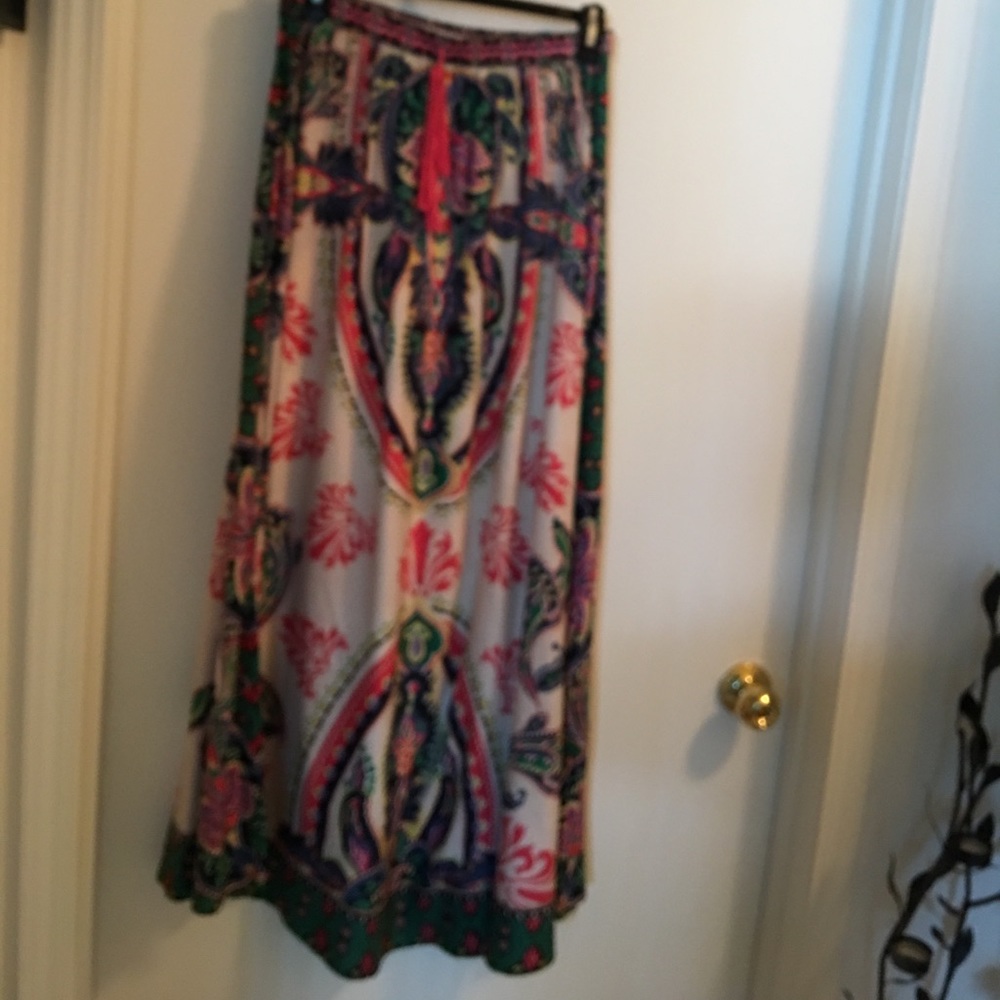 Exotic boho maxi skirt