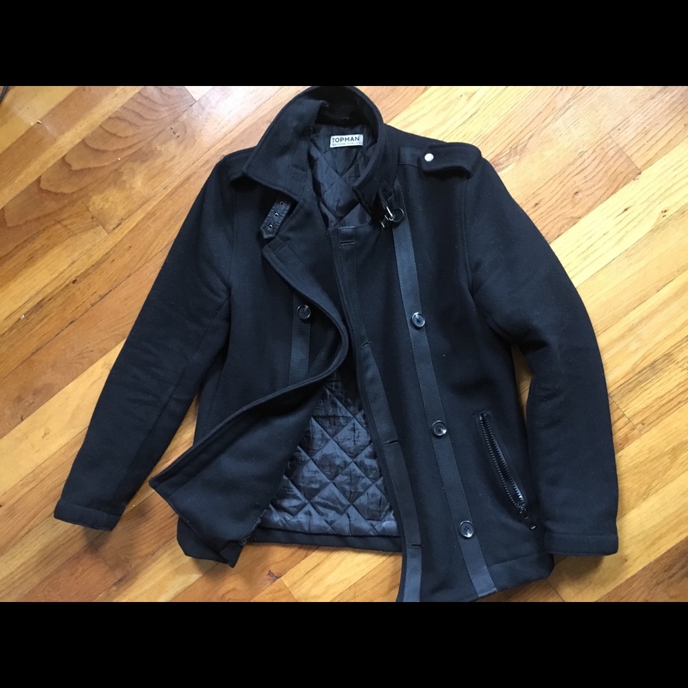 Really stylish black pea coat