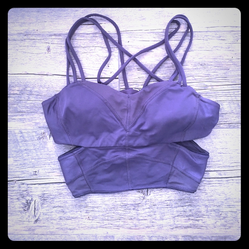 Lululemon Crop Workout Bra Top, lilac, 6
