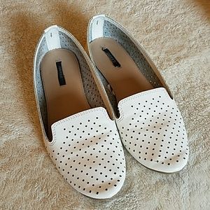 White Perforated Flats