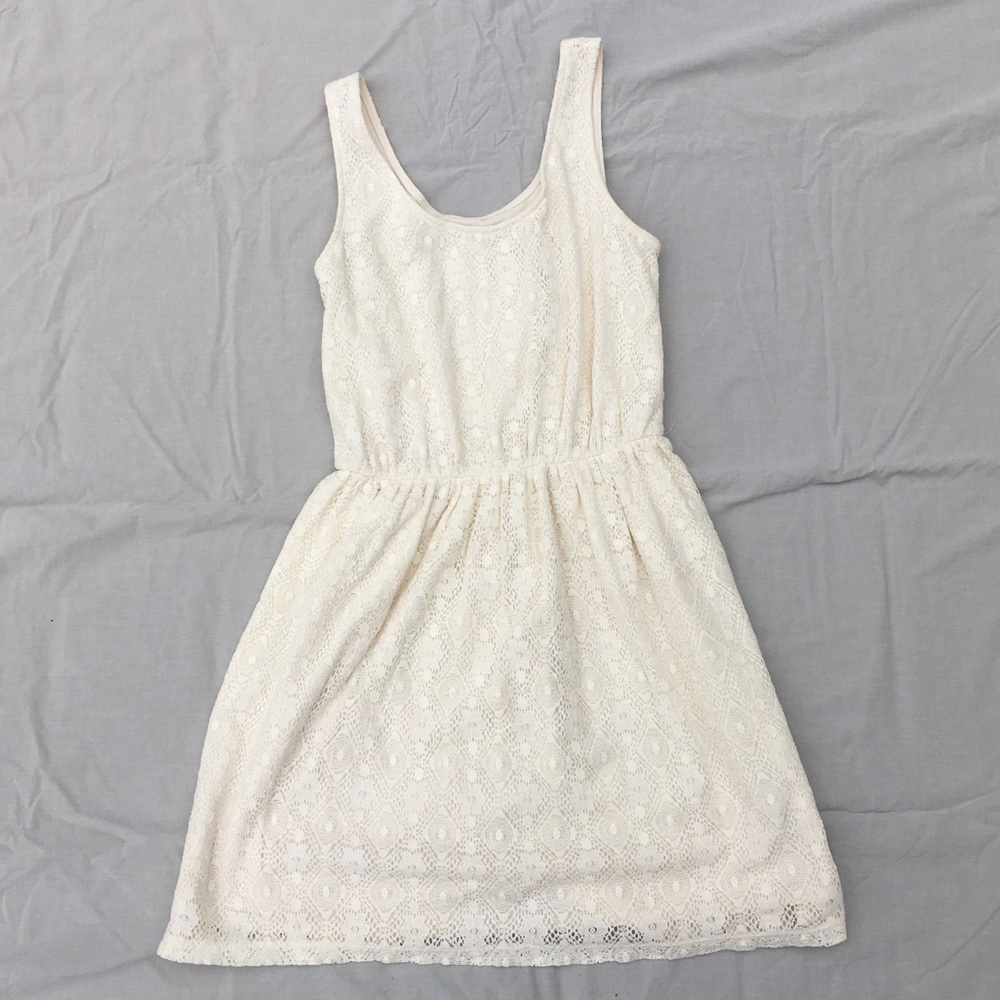 MOSSIMO SUPPLY CO cream/white Lace dress