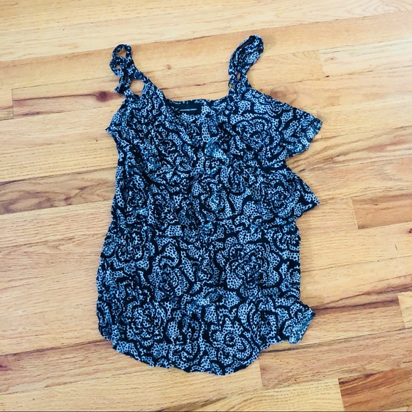 INC Blue Ruffled Tank Top - Picture 5 of 7