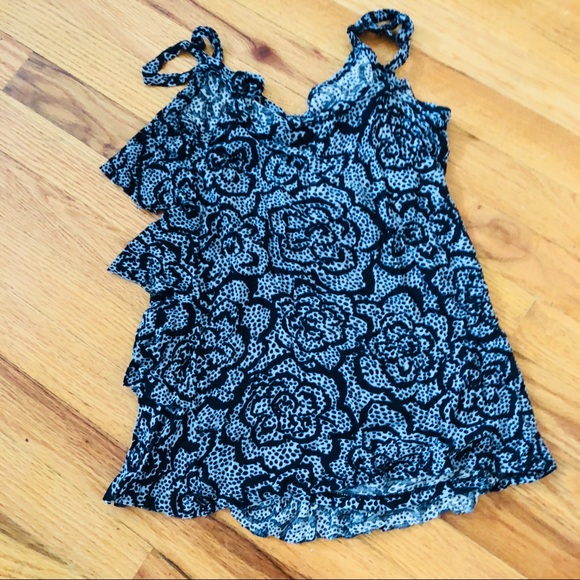 INC Blue Ruffled Tank Top - Picture 6 of 7