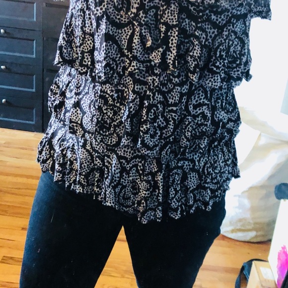 INC Blue Ruffled Tank Top - Picture 2 of 7