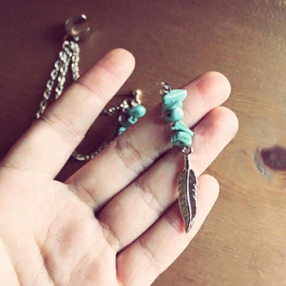 Blue Rock Earrings **2 more avail** - Picture 2 of 2