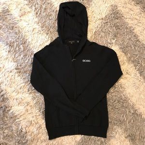 BCBG black hooded zip up