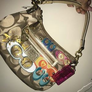 100% authentic coach purse w/ matching coin pouch