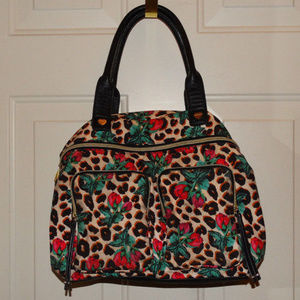 Betsey Johnson Animal Print/Roses Purse