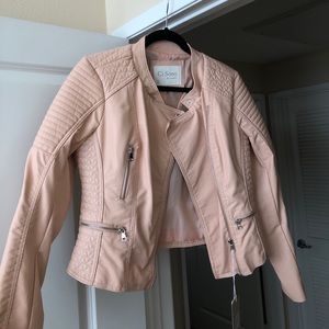 Blush leather jacket